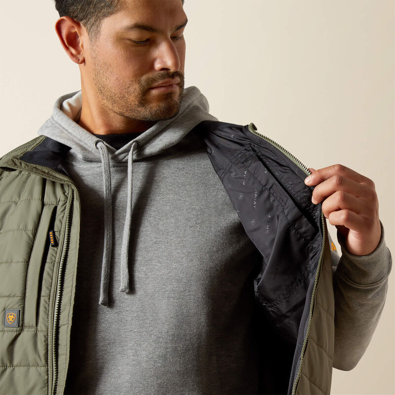 Ariat Rebar Cordura Ripstop Lightweight Insulated Vest in Beetle Green (Men's)