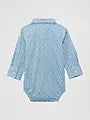 Wrangler Baby Boy's Long Sleeve Western Snap Bodysuit in Blue Jay (Kids)