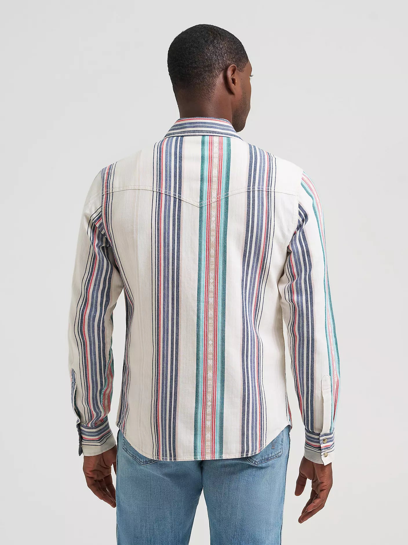Wrangler Retro® Premium Stripe Western Snap Shirt (Men's)
