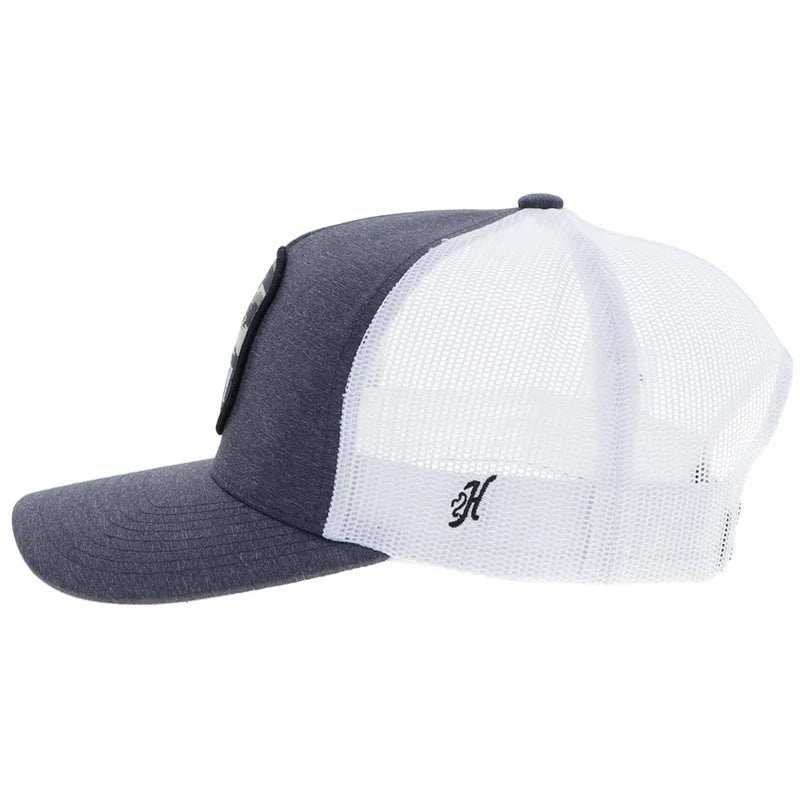 Hooey - "Cheyenne" Charcoal and White 5 Panel Trucker Hat
