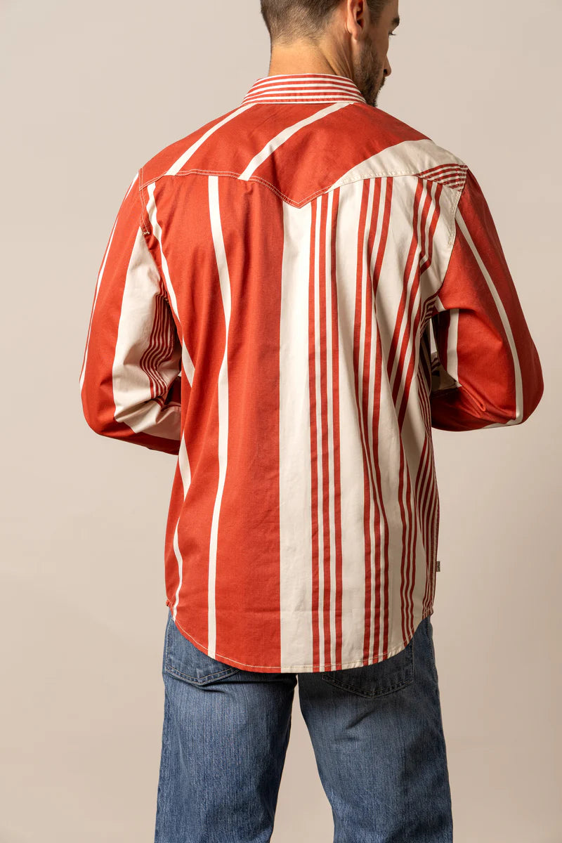 Kimes Ranch Bandit Long Sleeve Snap Shirt in Brick Red (Men's)
