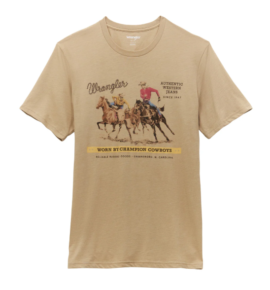 Wrangler Mens T-shirt- Champion Cowboy