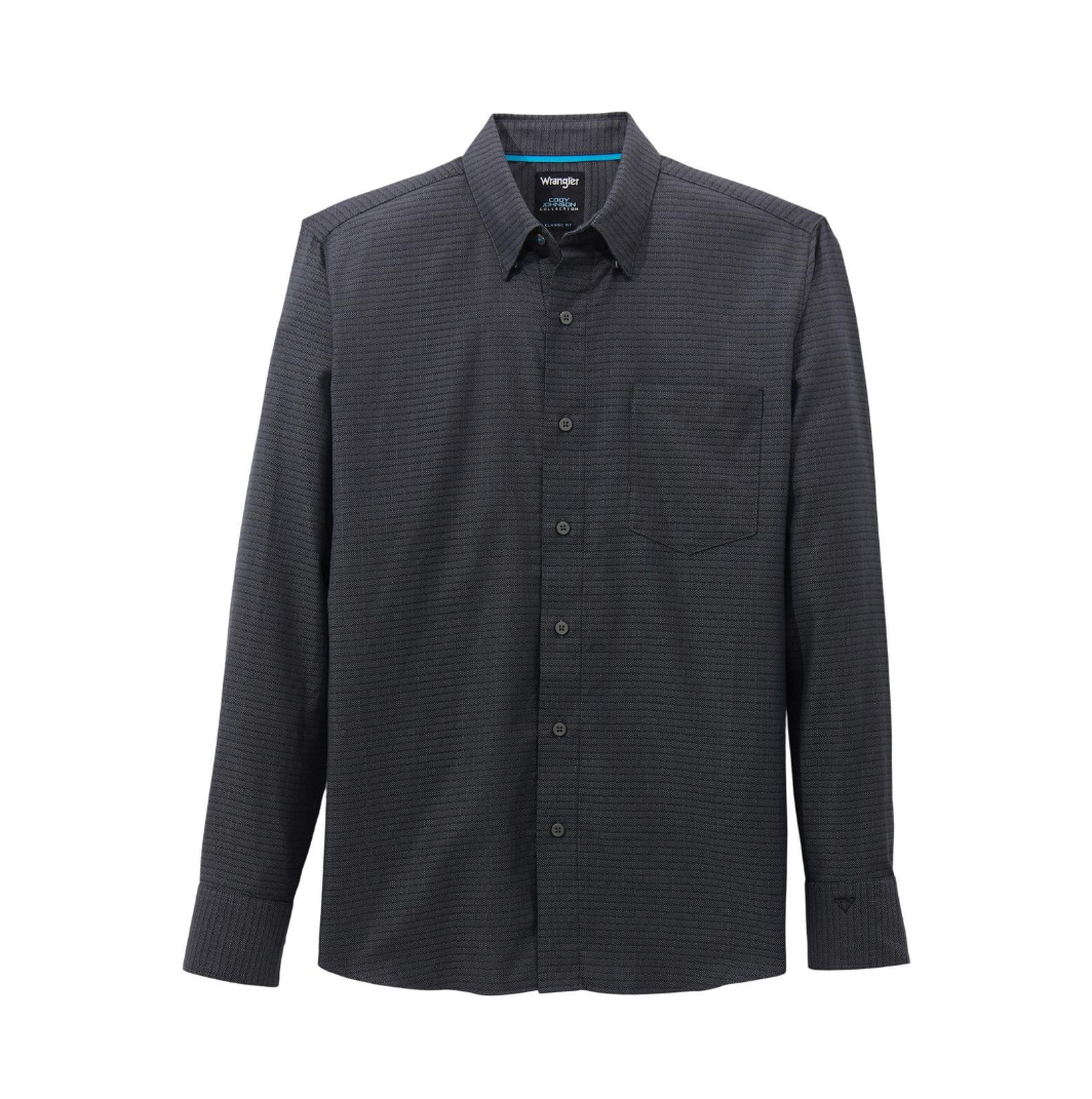 Wrangler® X Cody Johnson Long Sleeve Shirt - Classic Fit - Black Shadow