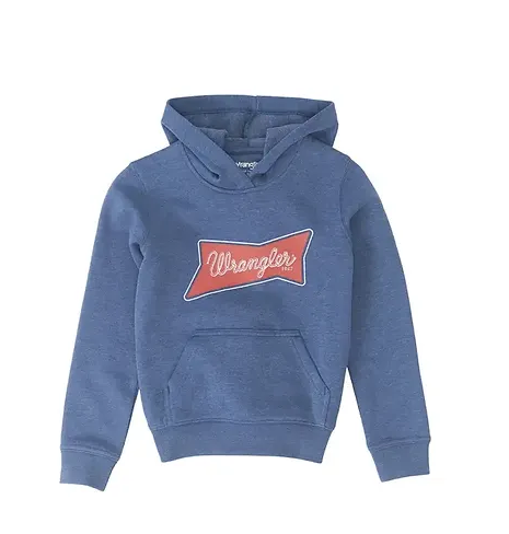 Wrangler Youth Boy's "Wrangler" Hoodie, Dark Denim