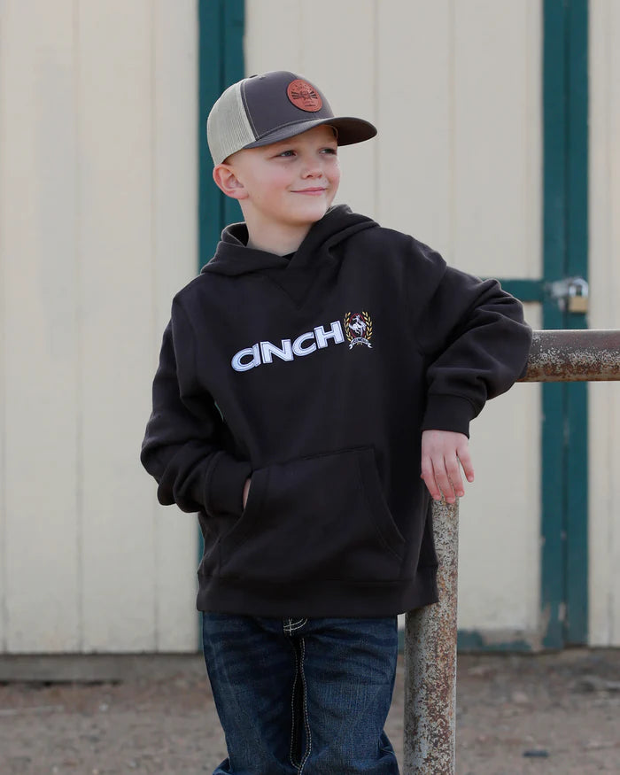 Cinch Pullover Brown Hoodie (Youth)