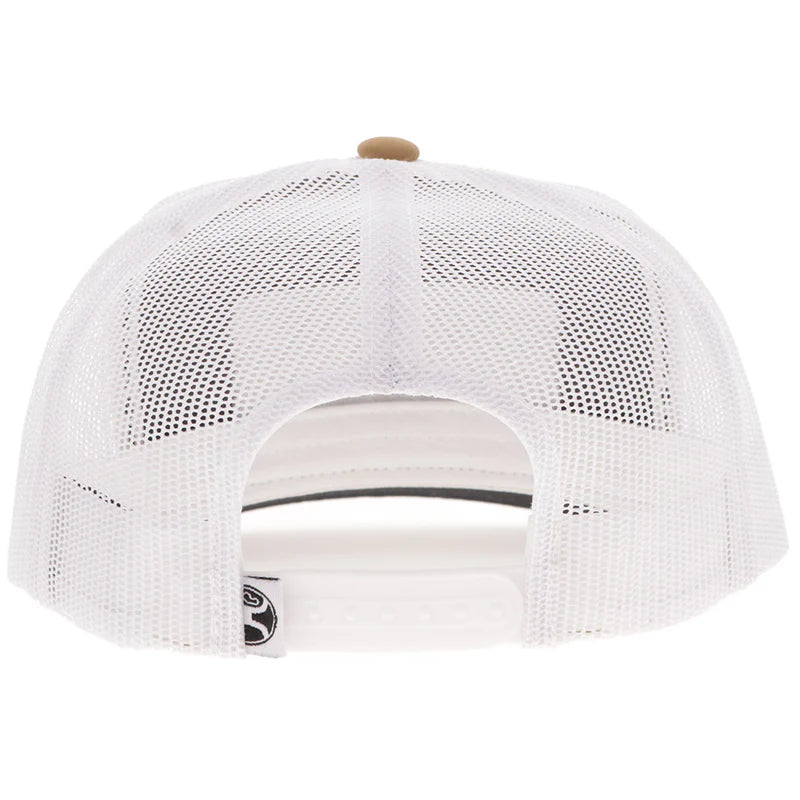 Hooey - "Resistol" Trucker Hat in Tan with Black/Red Rectangle Patch