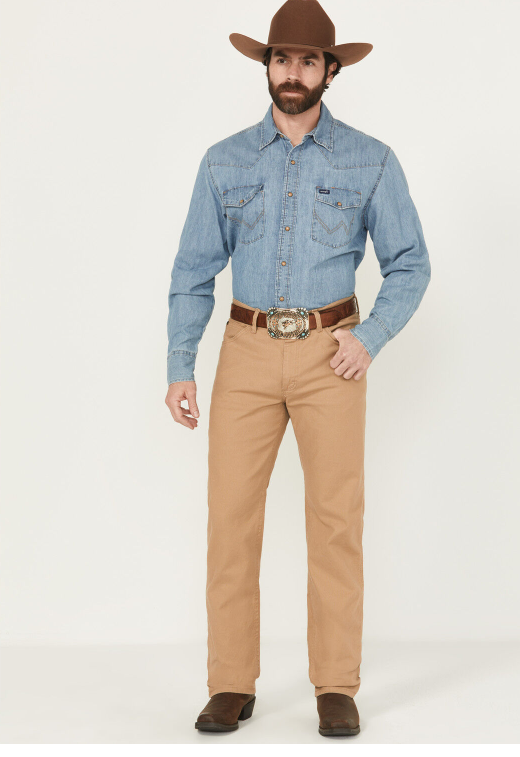 Wrangler Men's Tough Comfort Regular Fit Stretch Canvas Pants