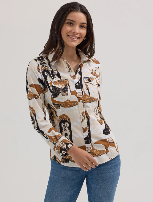 Women's Saddle Up Slim Western Snap Shirt