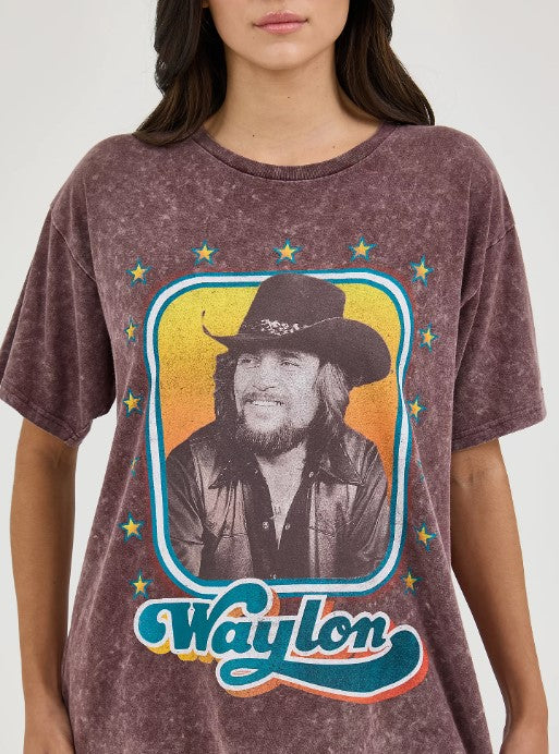 Women's Wrangler® Waylon Jennings Oversized Band Tee