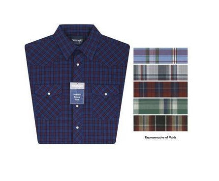 Wrangler Men's Plaid Western Shirt
