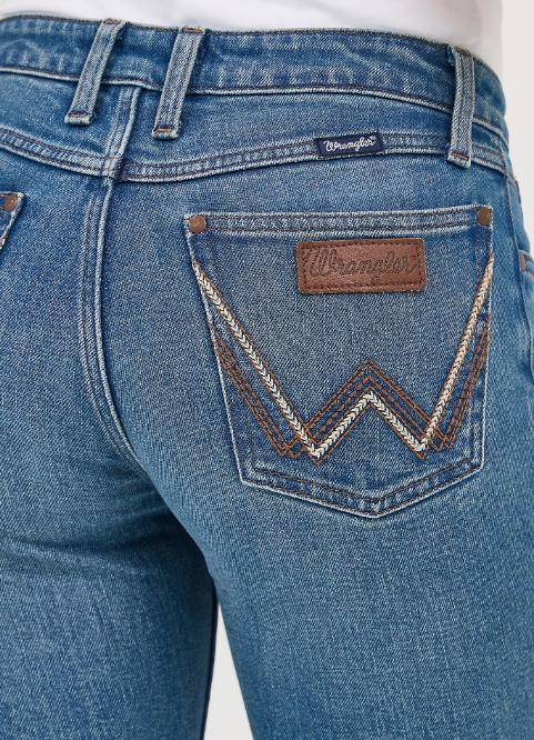 Women's Wrangler Retro® Mae Mid Rise Bootcut Jean - Color: Dahlia