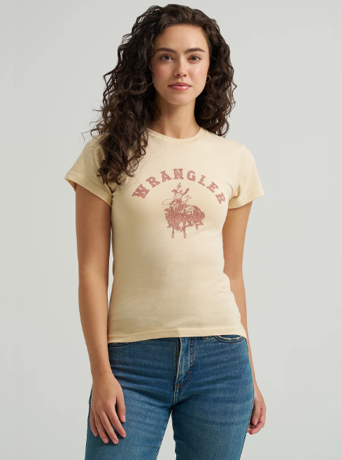Women's Wrangler Graphic Shrunken Tee - Cream