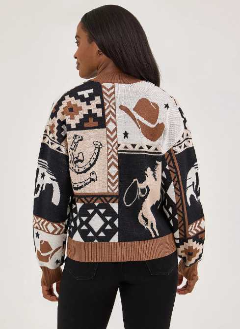 Wrangler Western Cropped Cardigan Sweater (Women's)