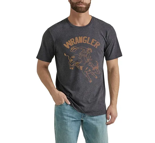 Wrangler Men's Short Sleeve Graphic T-shirt - Caviar