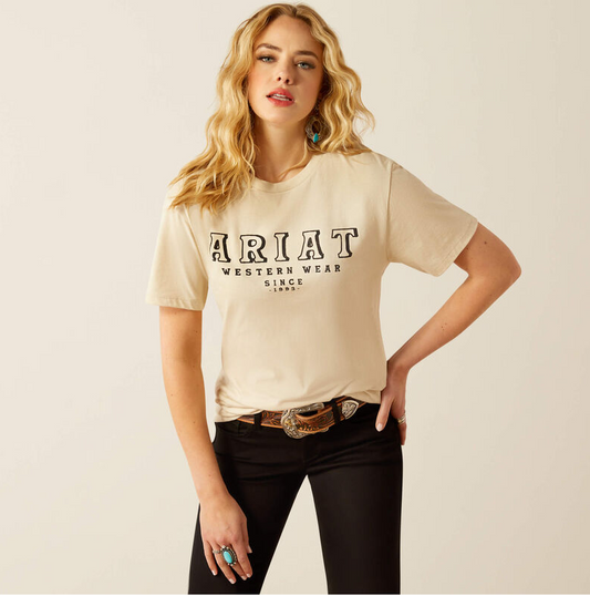 Ariat Western Wear SS T-Shirt Natural (Womens)