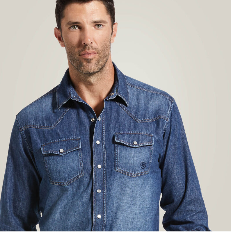 Ariat Denim Retro Fit Shirt (Mens)