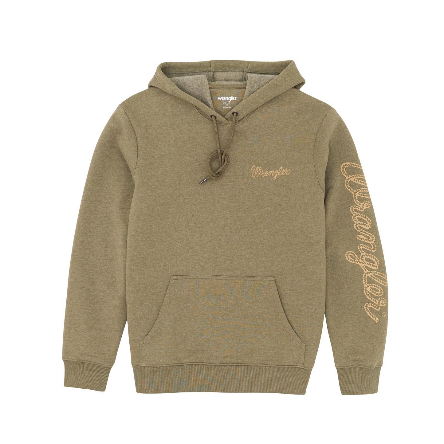 Wrangler® Rope Logo Hoodie in Olive (Men's)