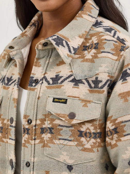 Women's Wrangler Quilt Lined Jaquard Shacket