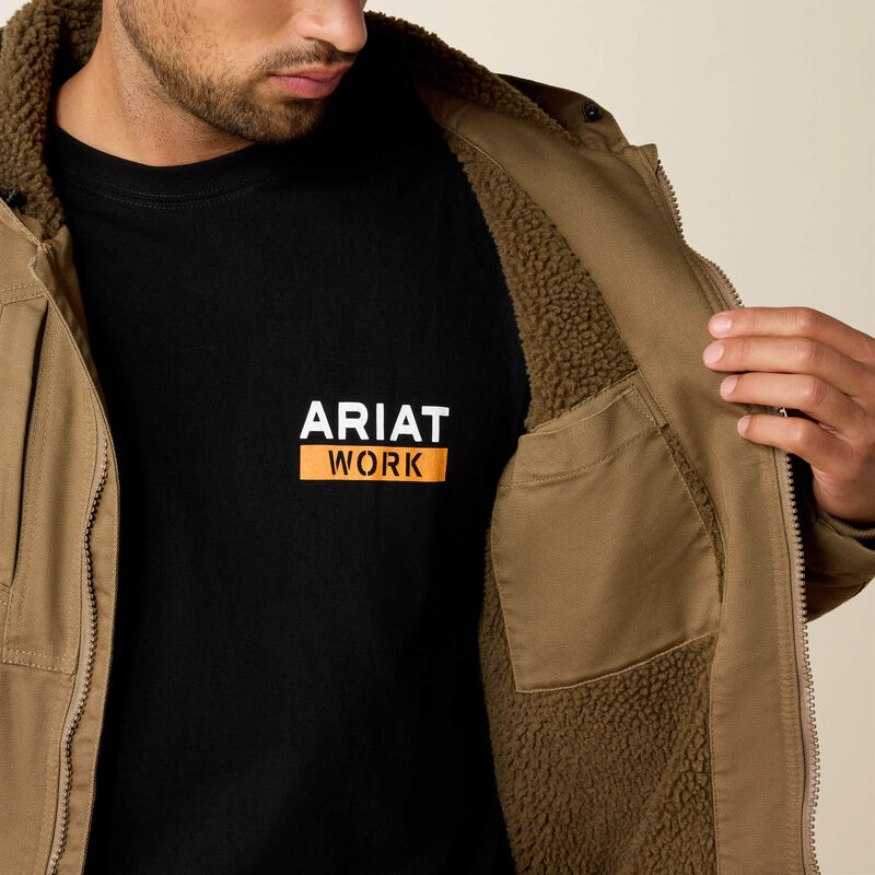 Ariat Rebar DuraCanvas Jacket in Field Khaki (Men's)