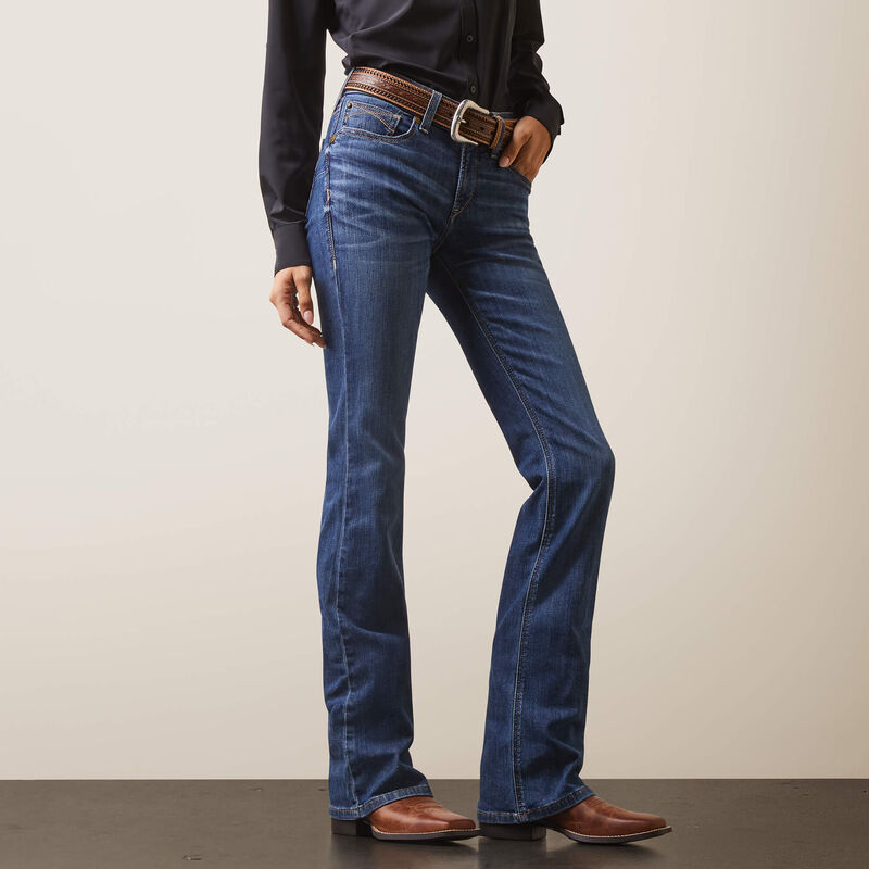 Ariat R.E.A.L. Perfect Rise Leila Boot Cut Jean Irvine Blue (Women's)