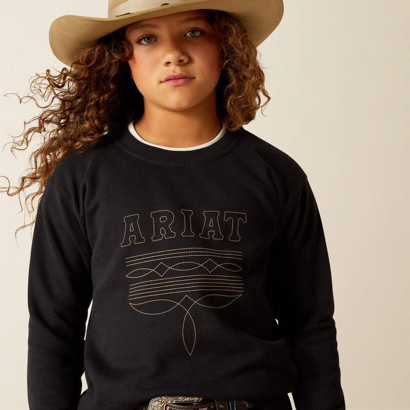 Ariat Booted Logo Sweatshirt (Girl's)