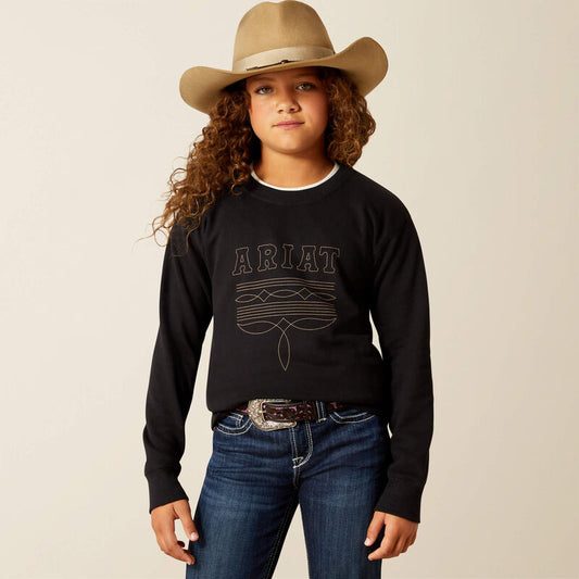 Ariat Booted Logo Sweatshirt (Girl's)