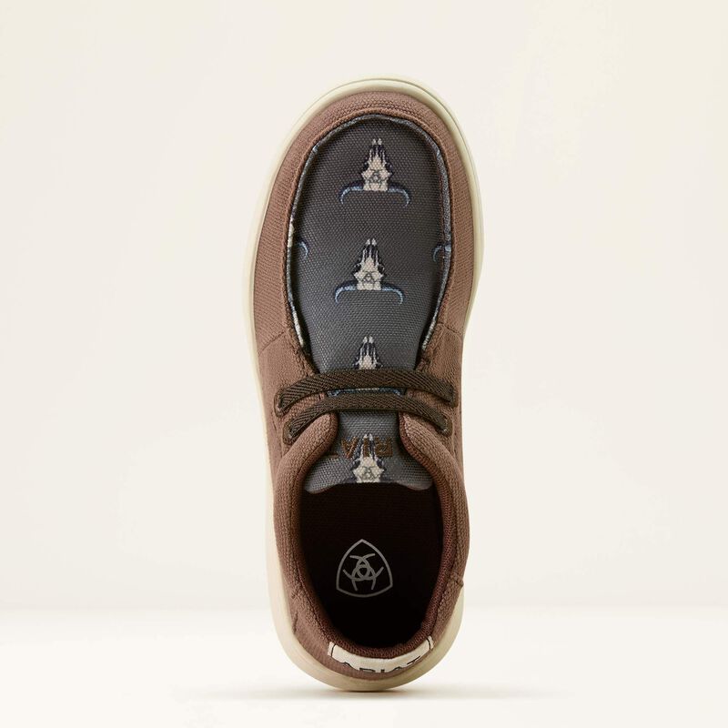 Ariat Hilo Shoe - Chocolate/Steer Heads (Youth)