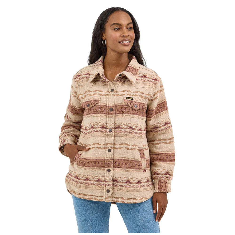 Wrangler Quilt Lined Jaquard Shacket (Women's)