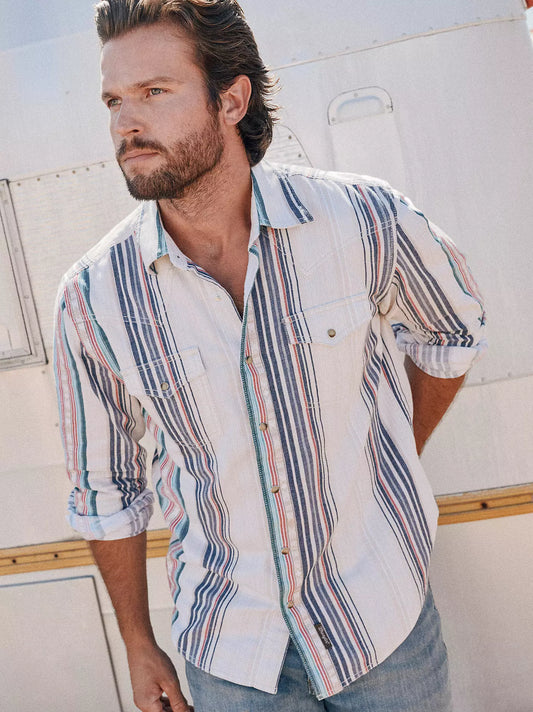 Wrangler Retro® Premium Stripe Western Snap Shirt (Men's)