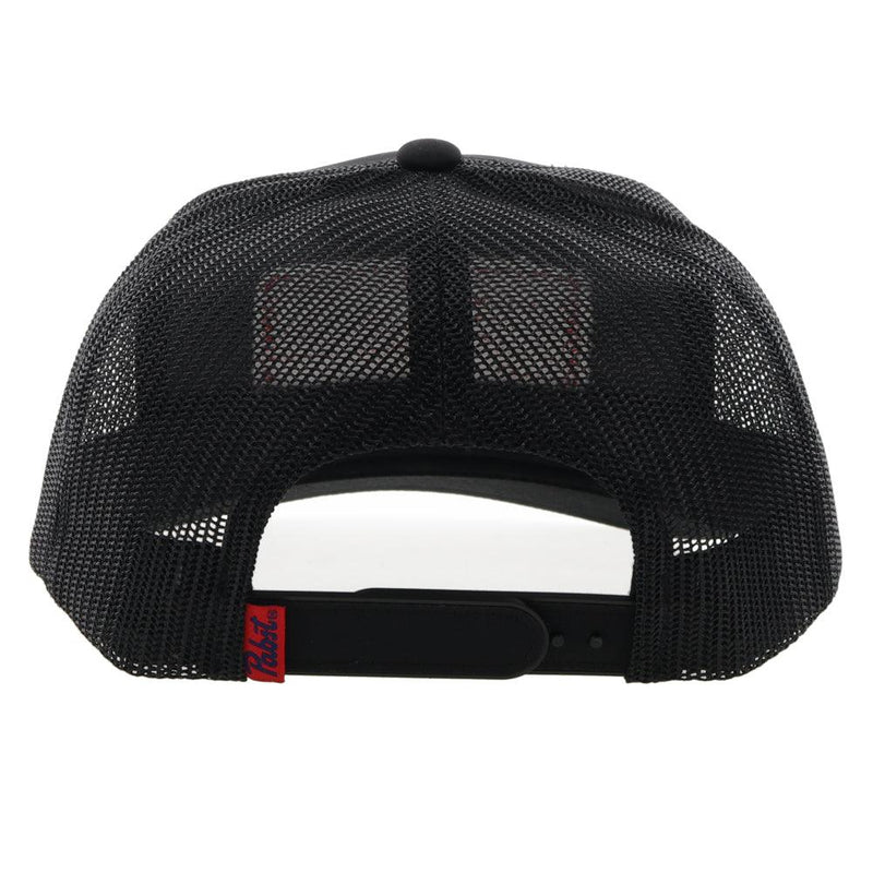 Hooey - "Pabst Blue Ribbon" Black Trucker Hat with Red/White/Blue Rectangle Patch