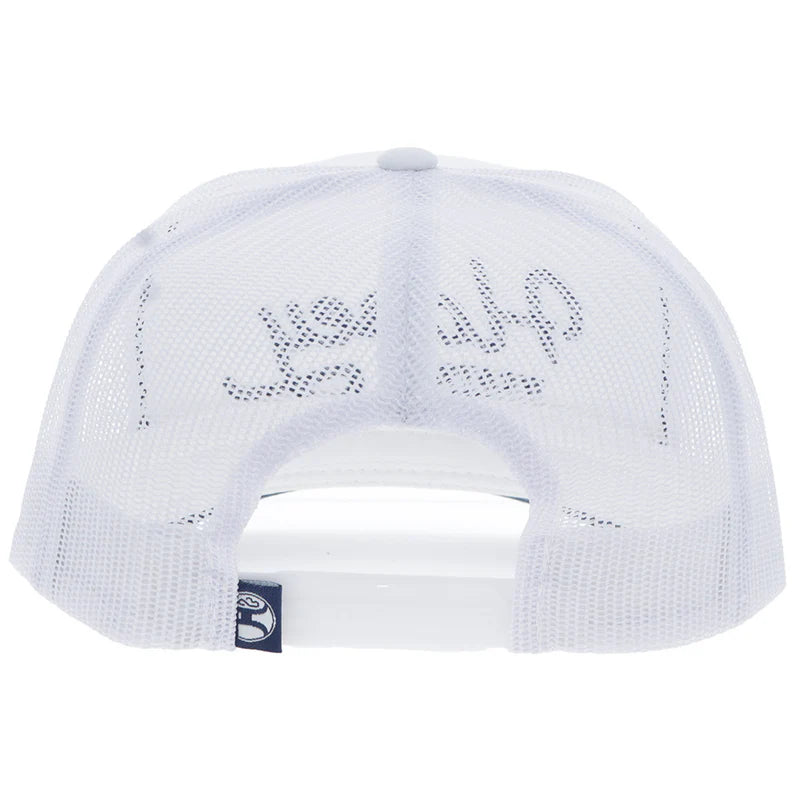 Hooey - "OG" White Trucker Hat with Blue Stitching