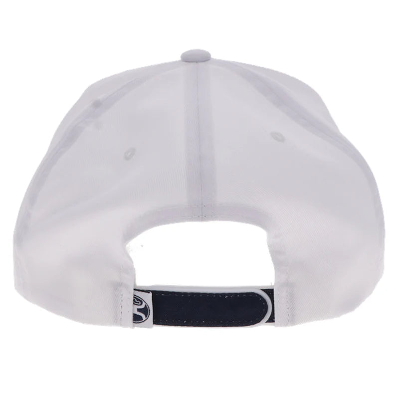 Hooey - "Wild Ride" White 5 Panel Trucker Hat with Navy and Black Embroidery Logo