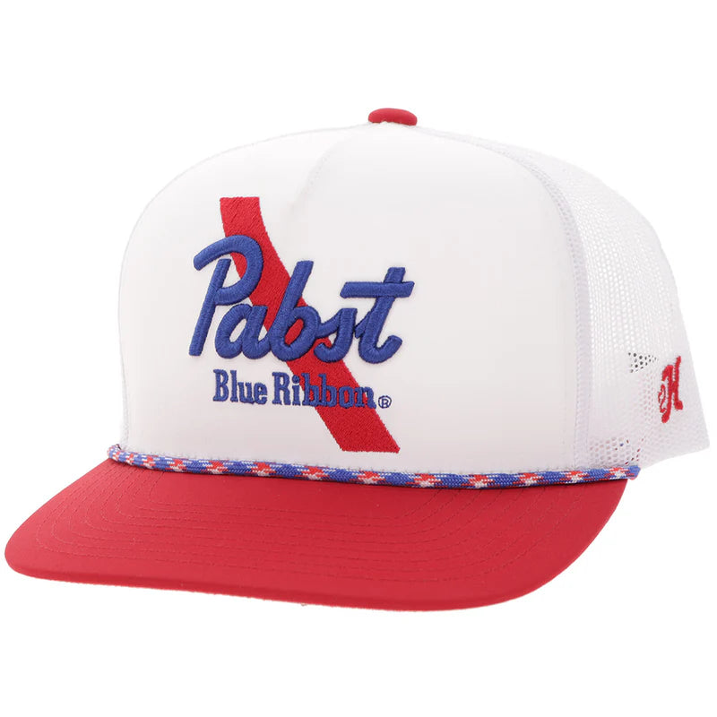 Hooey - "Pabst Blue Ribbon" Hat White/Red