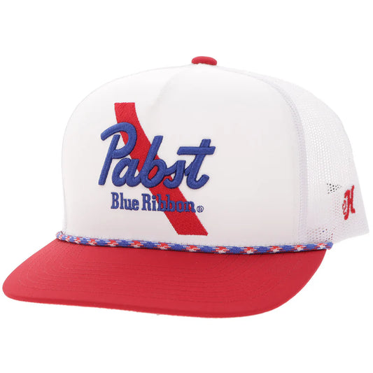 Hooey - "Pabst Blue Ribbon" Hat White/Red