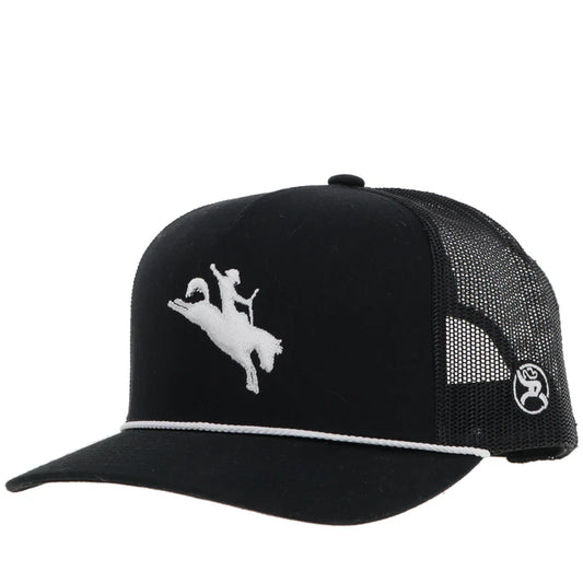 Hooey - "Whit" Hat Black w/ White Logo