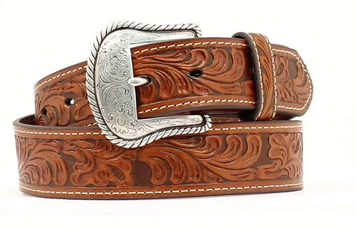 Nocona Floral Embossed Belt (Men's)