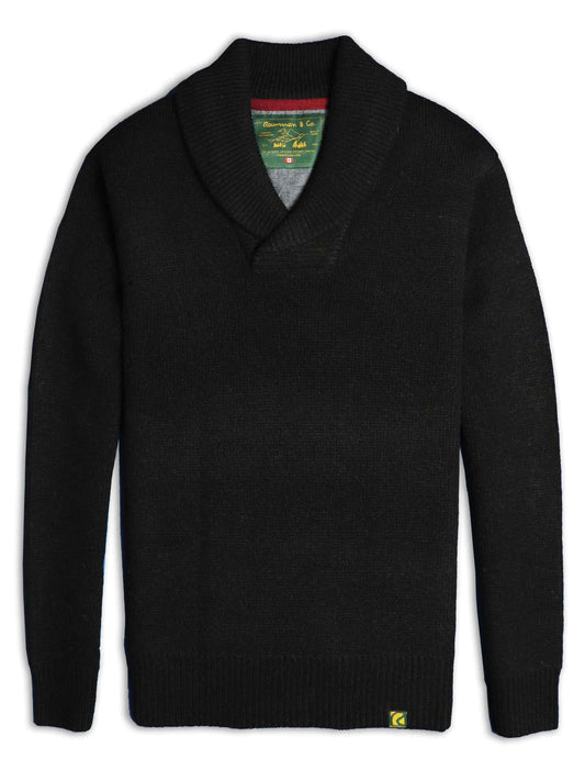 Rawman & Co - Black Shawl Neck