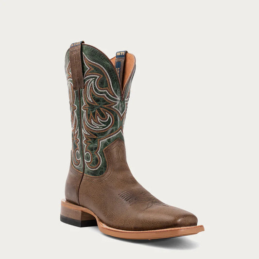 Hyer - Bucklin Western Boot in Tan/Green (Men's)