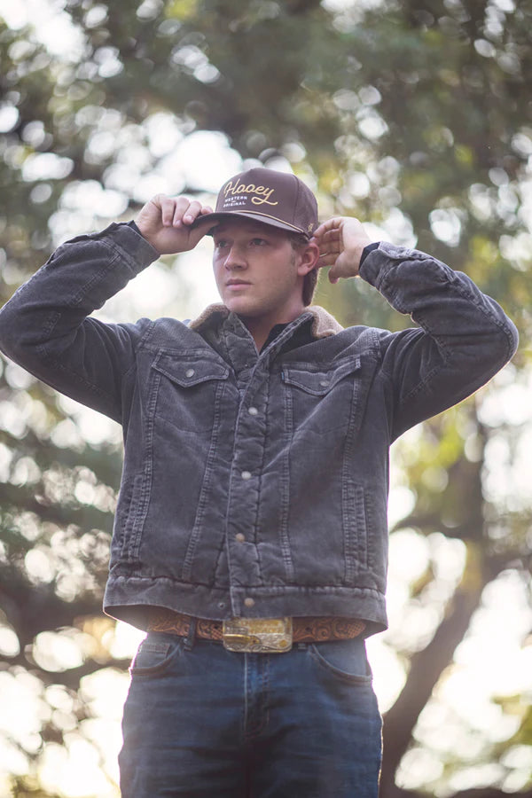 Hooey - 5 Panel Trucker - Tan/White Stitching