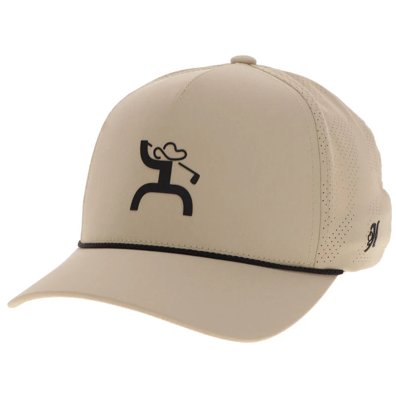 Hooey - "Ace" Tan Trucker Hat with Black Hooey Golf Logo