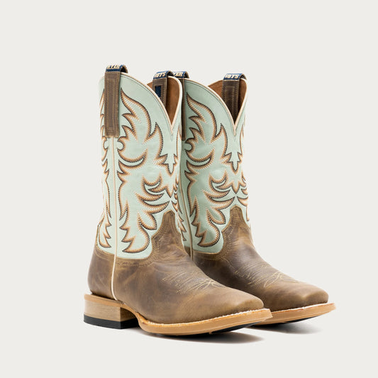 Hyer - Topeka Western Boots in Brown/White (Women's)