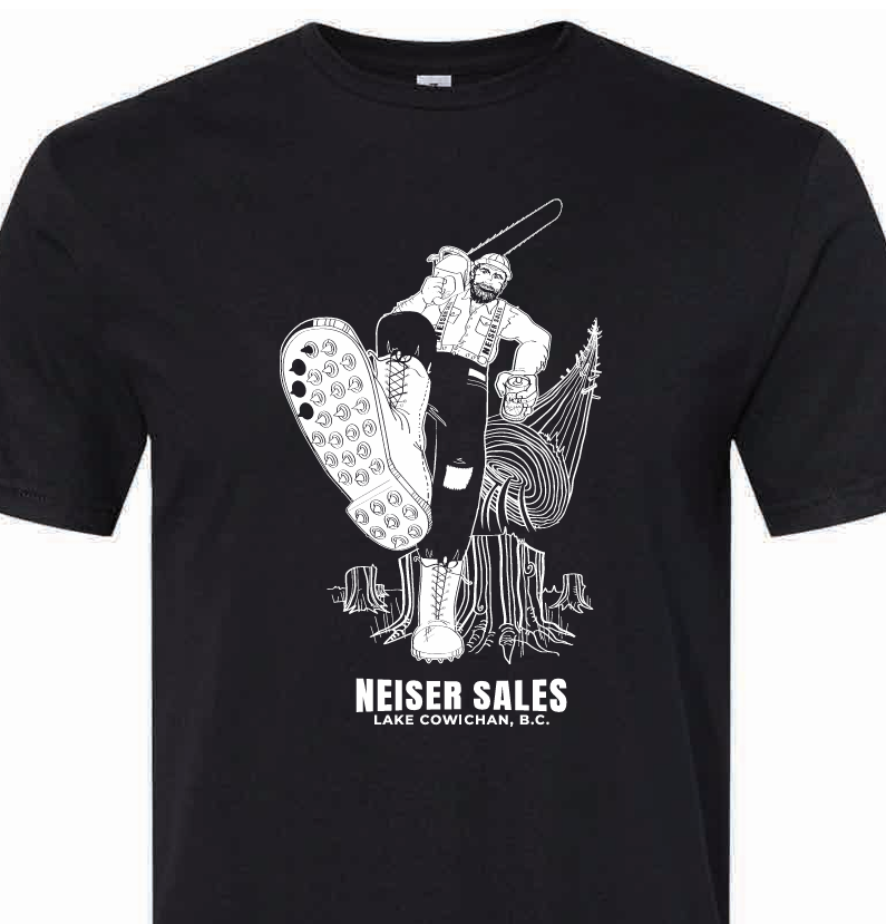 Neiser Sales Classic Logger, Lake Cowichan T-shirt (black)