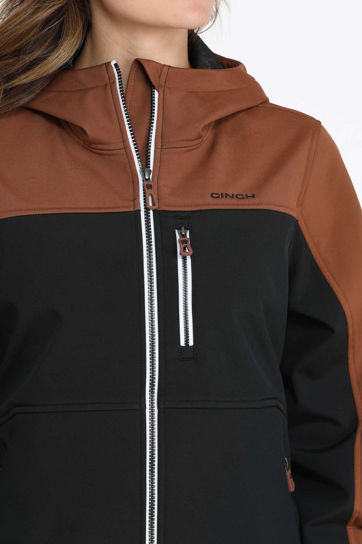 Cinch - Ladies Bonded Colorblock Hoodie Jacket