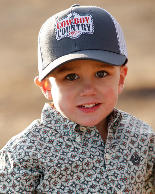 Cinch Truckers Cap in Grey (Youth)