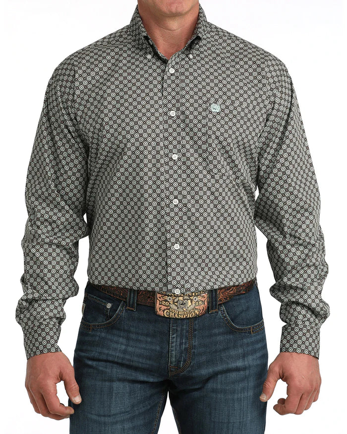Cinch Classic Fit Button Up Shirt in Brown (Men's)