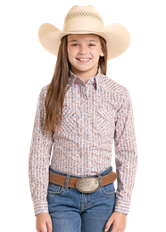 Panhandle Slim Floral Striped Snap Shirt (Girl's)