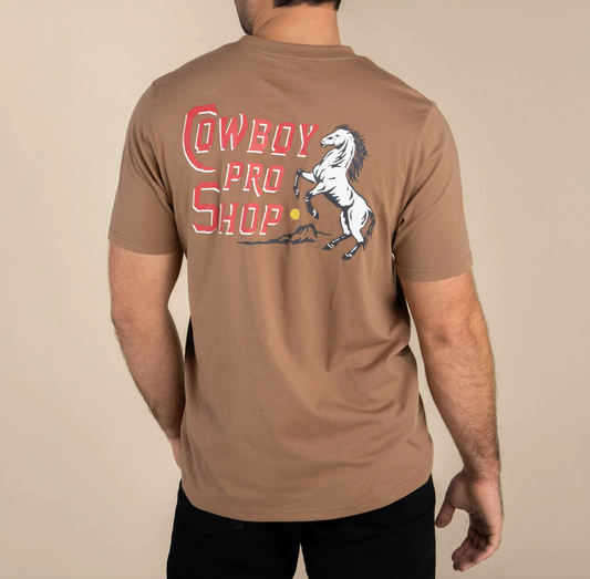 Sendero Cowboy Pro Shop T-shirt - Light Brown (Men's)