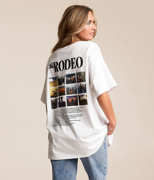 Wrangler Oversized Rodeo T-Shirt in White (Women's)